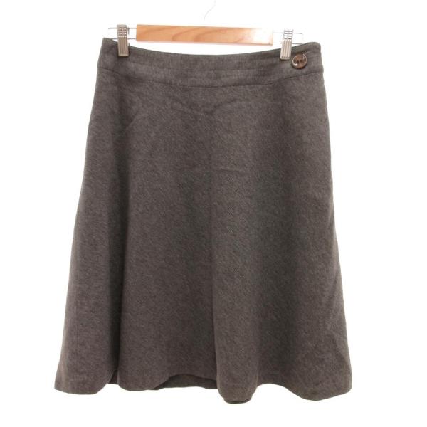 エマジェイムス EMMAJAMES フレアスカート ひざ丈 ツイル 11 グレー /JS ■GY60...
