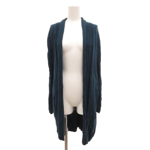 ドゥクラッセ DoCLASSE ガウンカーディガン ニット カシミヤ混 M 青 ブルー /JS ■G...