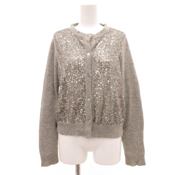 カオス kaos ニット セーター スパンコール カシミヤ混 S グレー /JS ■GY58 レディ...