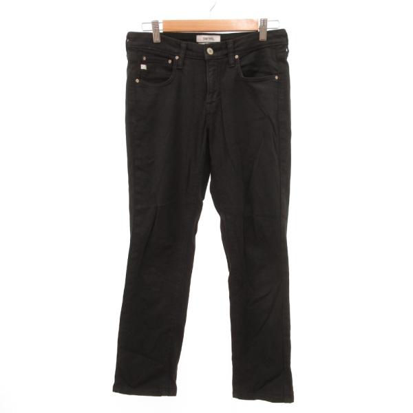 サムシング something ブラックデニム パンツ ジーンズ ストレートシルエット 28 黒 /...