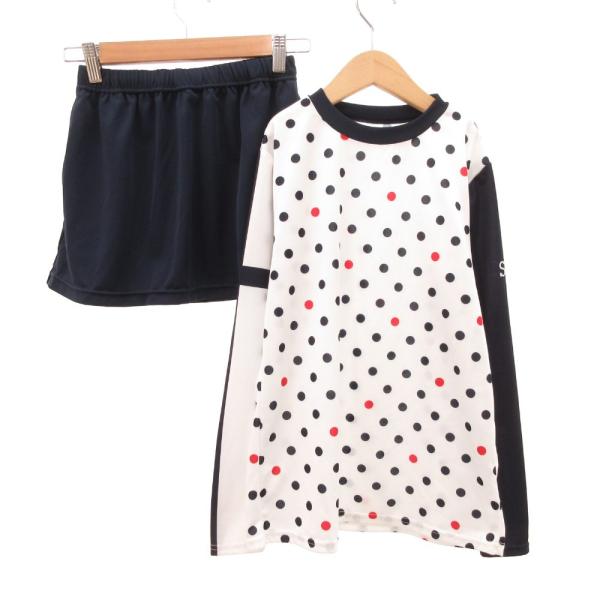 SAINT CHRISTOPHER セットアップ 長袖Tシャツ ドット柄 スカート S 白 ホワイト...