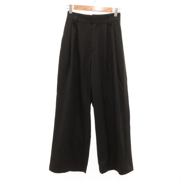 イーブス YEVS パンツ スラックス ツータック F 黒 ブラック /JS ■GY58 レディース