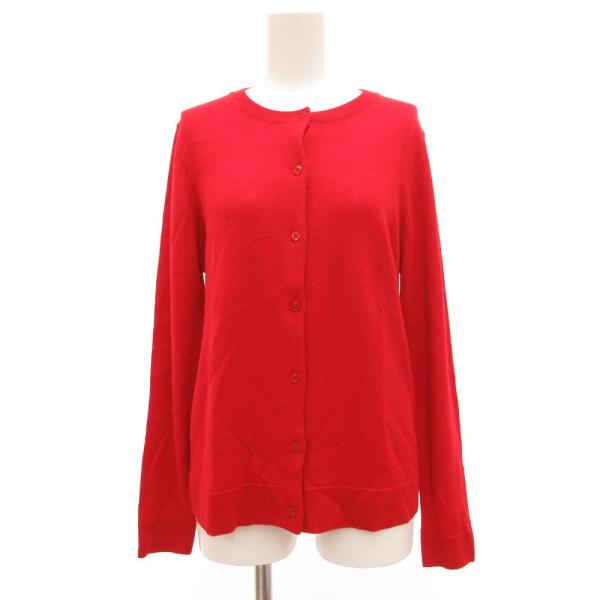 コムサイズム COMME CA ISM カーディガン ニット セーター バンドカラー L 赤 レッド...