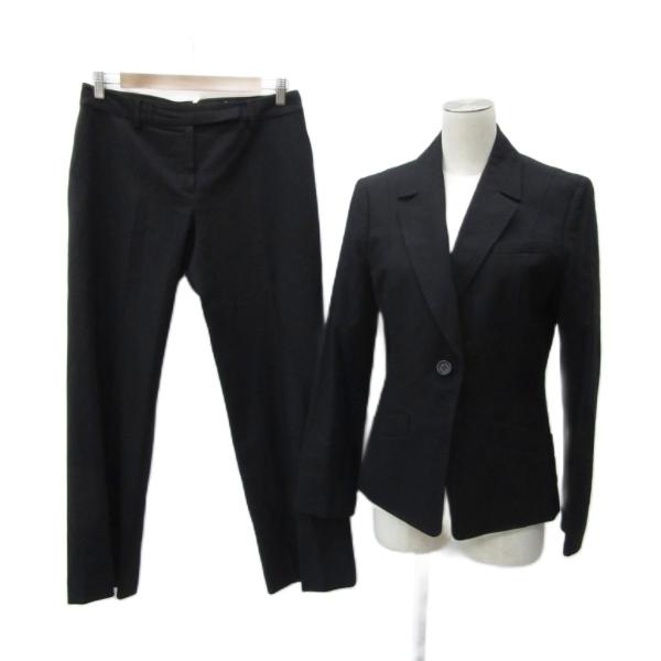 トラサルディ スーツ セットアップ 上下 テーラードジャケット ミドル丈 シングルボタン 総裏地 ス...