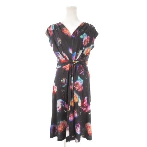 未使用品 ポールスミス ブラック Paul Smith BLACK ワンピース M 黒 ブラック 花...