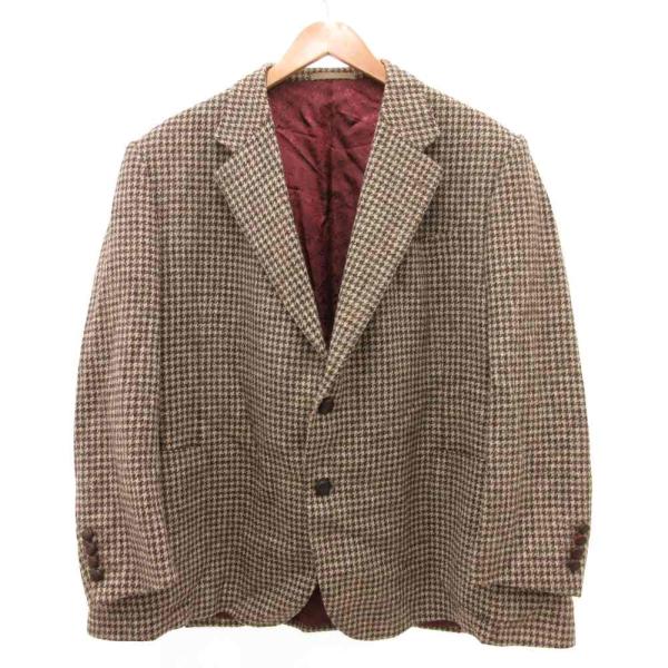 マーリング＆エヴァンス MARLING &amp; EVENING テーラードジャケット 2B 千鳥柄 総裏...