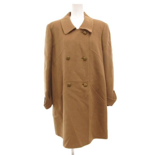 GIANNI MANIGLIA ロングコート ダブル メルトン アンゴラ混 9 茶 ブラウン /JS...