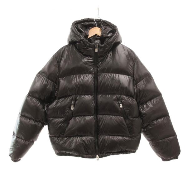 ザラ ZARA ダウンジャケット ブルゾン フード 光沢 L 黒 ブラック /JS ■GY61 メン...