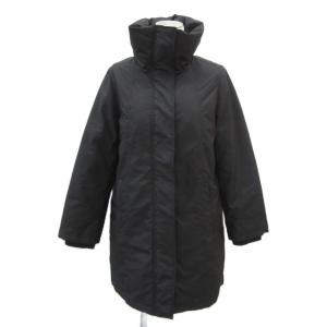 ナノユニバース nano universe 中綿コート 36 黒 ブラック スタンドカラー ロング丈 669-9211024 /YS27 ■GY61 レディース