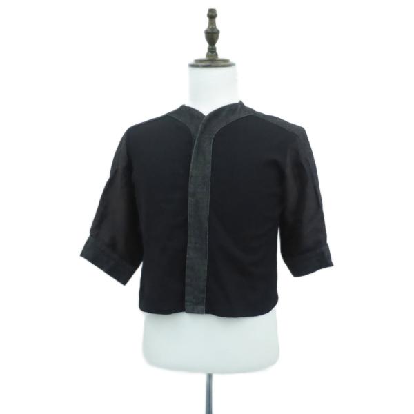 ワイズ Y's ヨウジヤマモト カーディガン Vネック 3 L 黒 ブラック ダークブラウン 七分袖...