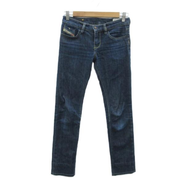 ディーゼル DIESEL LIVY デニムパンツ ジーンズ スキニー W25 L32 紺 ネイビー ...