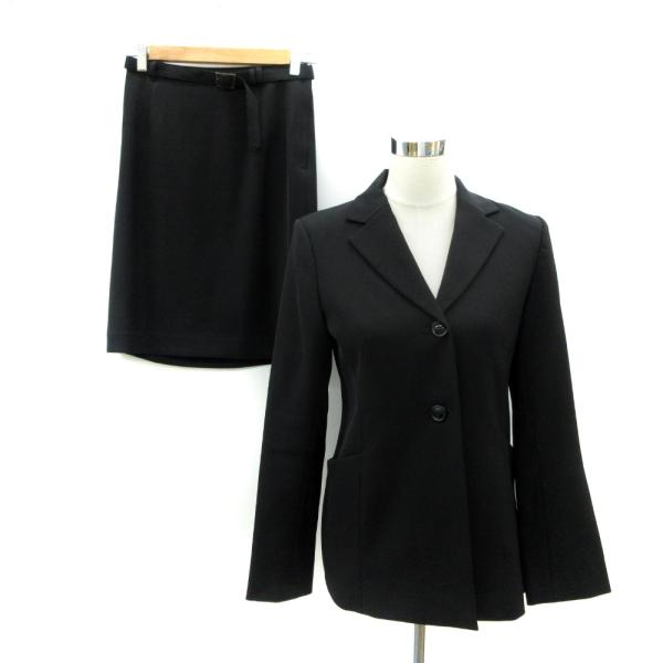 エムケー ミッシェルクラン ブラックフォーマルスーツ セットアップ 上下 テーラードジャケット フレ...