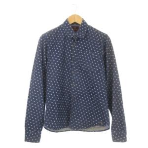 スコッチ&ソーダ SCOTCH & SODA AMSTERDAM COUTURE シャツ レギュラー 長袖 ポケット ドット S 青 ブルー /CK13 ■GY61 メンズ
