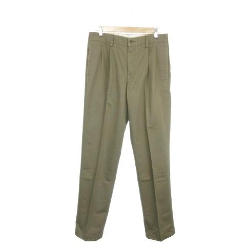 エドウィン EDWIN パンツ スラックス 31 緑 グリーン センタープレス 無地 長ズボン /A...