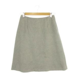 シビラ SYBILLA タイトスカート ひざ丈 起毛 アンゴラ混 M グレー /AH14 ■GY61 レディース
