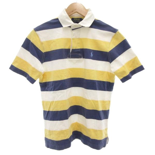 ポロ ラルフローレン POLO RALPH LAUREN ポロシャツ XS 鹿の子 白 ホワイト 黄...
