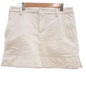 パーリーゲイツ PEARLY GATES スカート 1 ホワイト 白 畝あり ミニ丈 裾切り替え /SC ■GY61 レディース