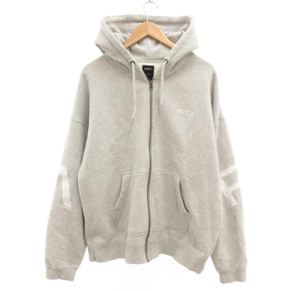 ルーカ RVCA ジップパーカー ジャケット ロゴ M グレー /JS ■GY61 メンズ