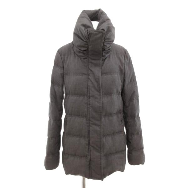 イネド INED ダウンジャケット ブルゾン ジップアップ 9 グレー /JS ■GY61 レディー...