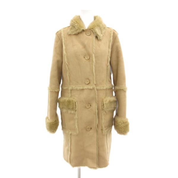 クリッツィア KRIZIA B.BY ムートンコート ジャケット エコファー フェイクスエード M ...