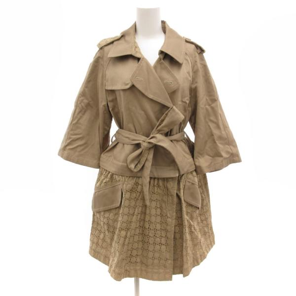 バルコニーアンドベッド Balcony and Bed トレンチコート ワンピース ひざ丈 ダブル ...