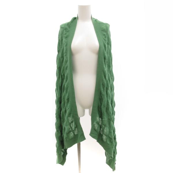 ワイズフォーリビング Y's for living ケープ ニット チェック 緑 グリーン /JS ...