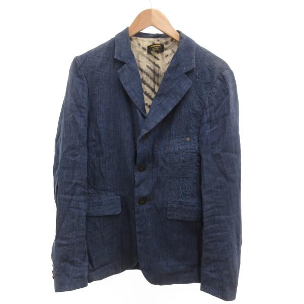 ディーゼル DIESEL テーラードジャケット ヘリンボーン 3B S 青 ブルー /JS ■GY6...
