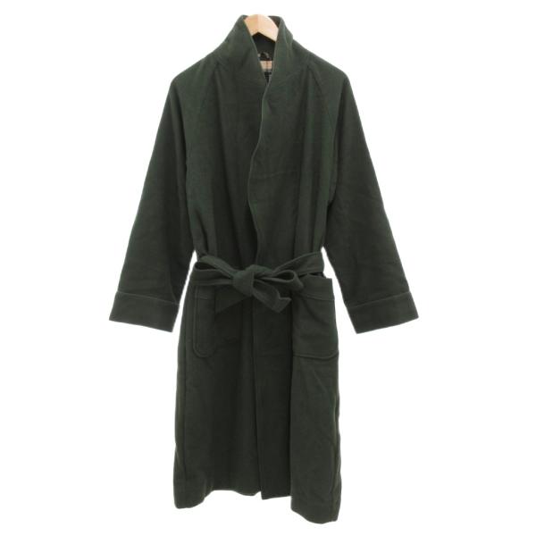 ダックス DAKS ヴィンテージ ガウンコート ミドル丈 メルトン L 緑 グリーン /JS ■GY...