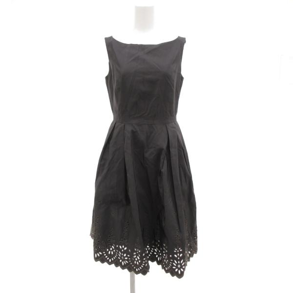 フォクシー ブティック FOXEY BOUTIQUE ノースリーブワンピース カットワーク フレア ...