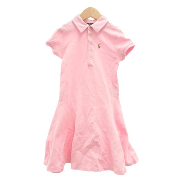 ポロ ラルフローレン POLO RALPH LAUREN ポロワンピース フレア 鹿の子 140 ピ...