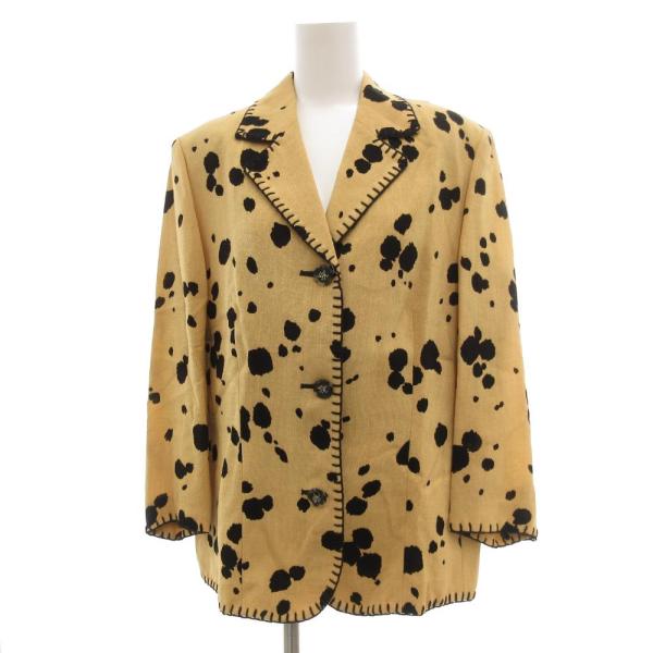 イタリヤ 伊太利屋 ジャケット カジュアル ジャガード 11 茶 ブラウン /JS ■GY61 レデ...