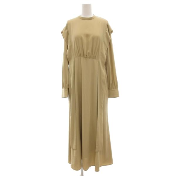 クラネ CLANE ワンピース 長袖 リボンベルト 2 ベージュ /JS ■GY61 レディース