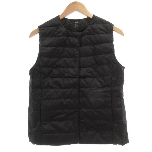 ユニクロ UNIQLO ダウンベスト ジャケット L 黒 ブラック /JS ■GY61 レディース