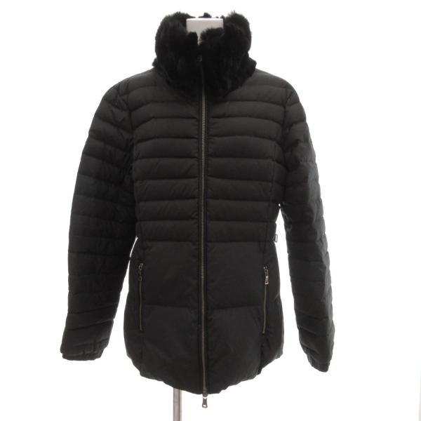マイルストーン MILESTONE ダウンコート ミドル丈 黒 ブラック フェイクファー 40 /J...