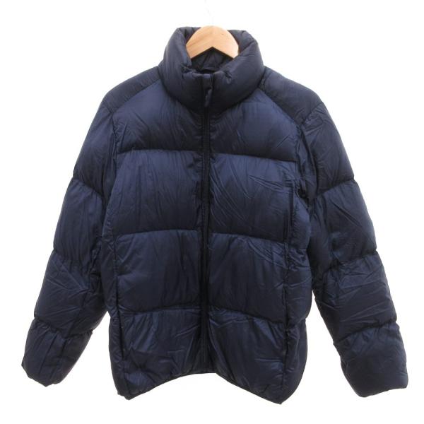 ユニクロ UNIQLO ウルトラライトダウンジャケット ナイロン ジップアップ M 紺 ネイビー 3...