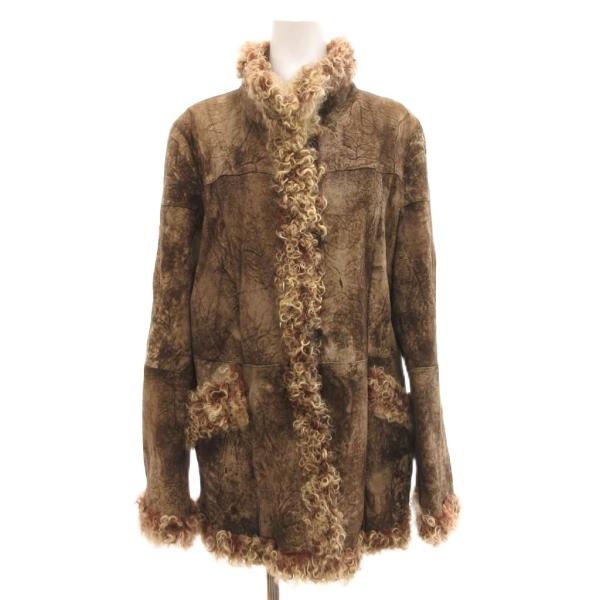 CONCERTINA ファーコート 毛皮 ラビット×ラム 13 茶 ブラウン /JS ■GY61 レ...