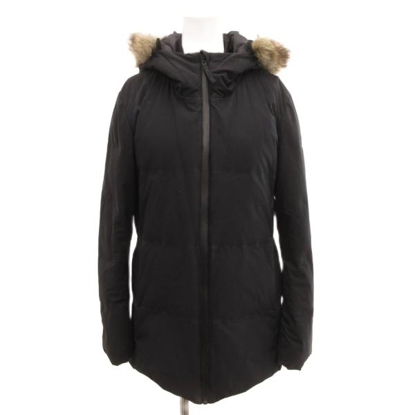 ユニクロ UNIQLO ダウンコート ジャケット フェイクファー L 黒 ブラック /JS ■GY6...
