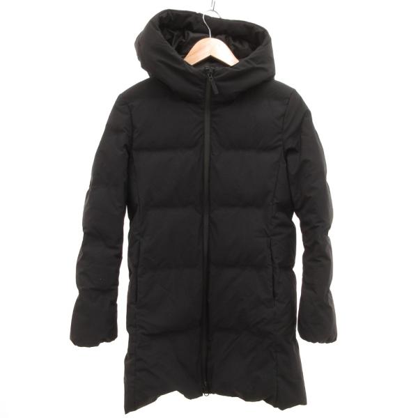 ユニクロ UNIQLO ダウンコート ロング丈 ナイロン M 黒 ブラック /JS ■GY61 レデ...