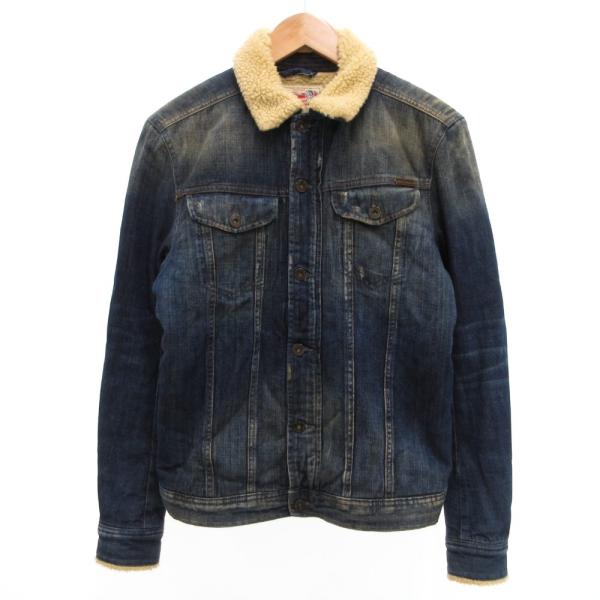 ディーゼル DIESEL INDUSTRY デニムジャケット ジージャン ボア S インディゴブルー...