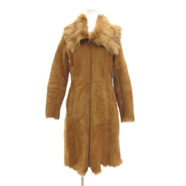バナナリパブリック BANANA REPUBLIC ムートンコート ジャケット ファー 毛皮 S 茶...