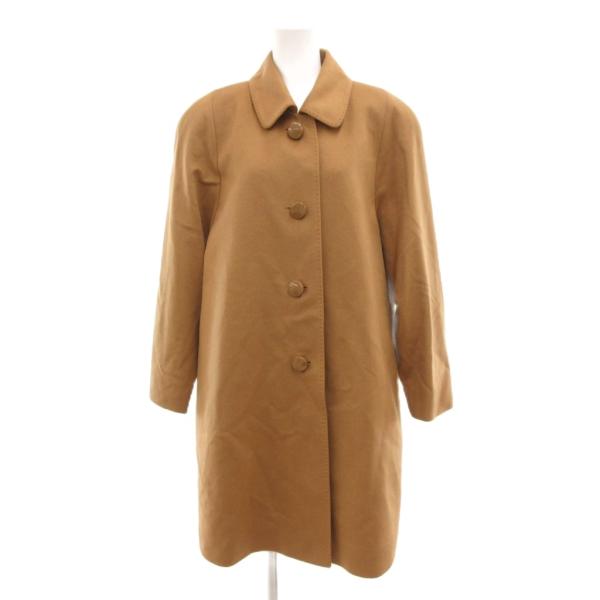 SUN ステンカラーコート カシミヤ ロング メルトン F 茶 ブラウン /JS ■GY61 レディ...