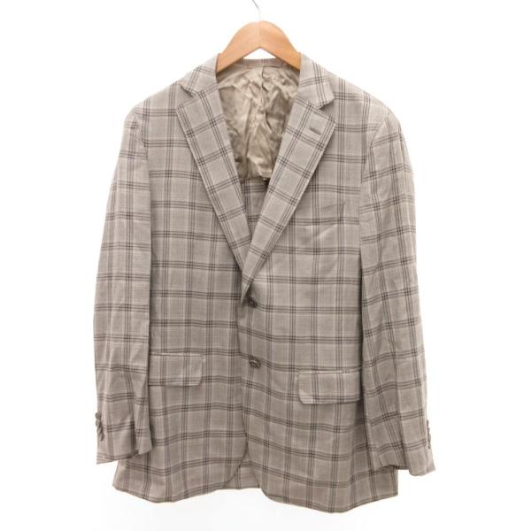 ラヴァッツォーロ RAVAZZOLO テーラードジャケット チェック モヘア混 グレー /JS ■G...