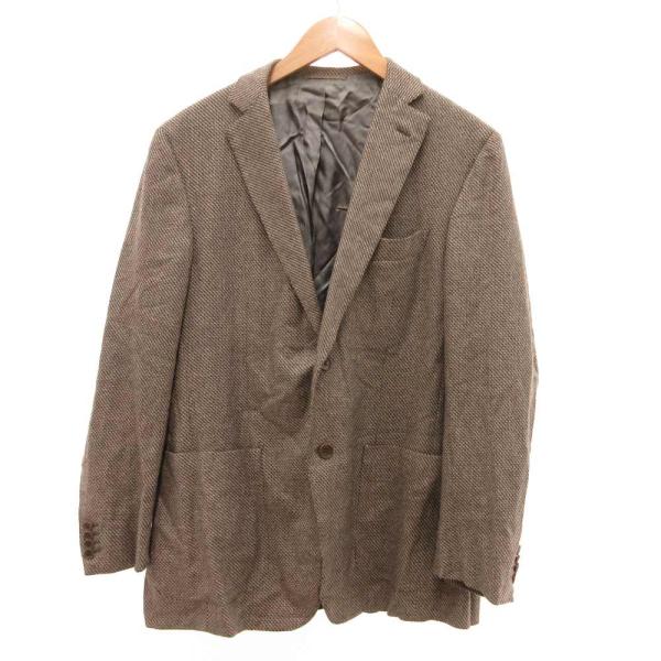 ラヴァッツォーロ RAVAZZOLO テーラードジャケット カシミヤ ツイル 茶 ブラウン /JS ...