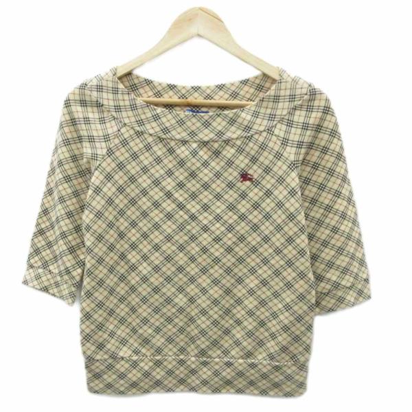バーバリーブルーレーベル BURBERRY BLUE LABEL カットソー 38 アイボリー ノバ...