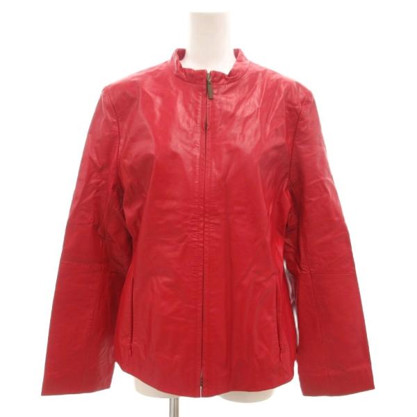 ミクスト Mixt レザージャケット ブルゾン シングル L 赤 レッド /JS ■GY61 レディ...