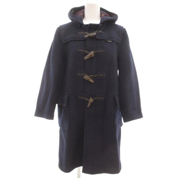 グローバーオール Gloverall ダッフルコート ロング メルトン フード 12 紺 ネイビー ...