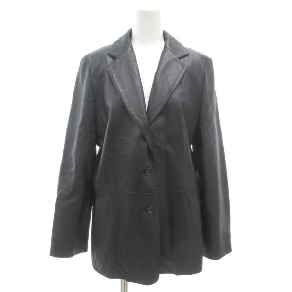 レポルテ LEPORTE レザージャケット テーラード 羊革 9 黒 ブラック /JS ■GY61 ...