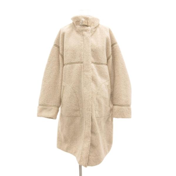 シップス SHIPS リバーシブルコート フェイクスエード ロング 38 ベージュ /JS ■GY6...