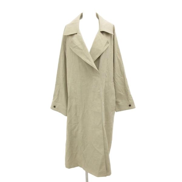 KURASHI &amp; TRIPS トレンチコート ロング リネン混 グレー /JS ■GY61 レディ...