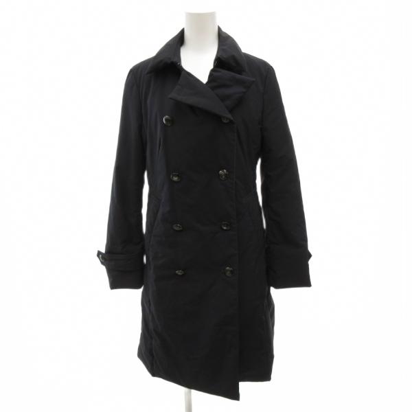 アイシービー iCB 中綿トレンチコート 9 ロング ダブル メタルボタン 濃紺 ダークネイビー /...